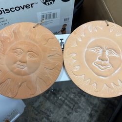 Terracotta Celestial Sun Face