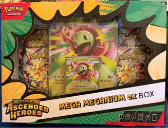 Ascended heroes mega meganium ex pokemon box