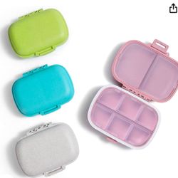 BRAND NEW IN BOX Holii 8 Compartments Travel Pill Organizer, Pocket Pharmacy for Purse Daily Pill Box Portable Medicine Organizer Vitamin Holder Conta