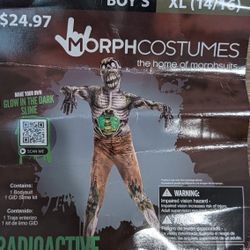 Radioactive Zombie Morphsuit Costume Boy’s XL 14-16 Bodysuit Slime Kit Halloween