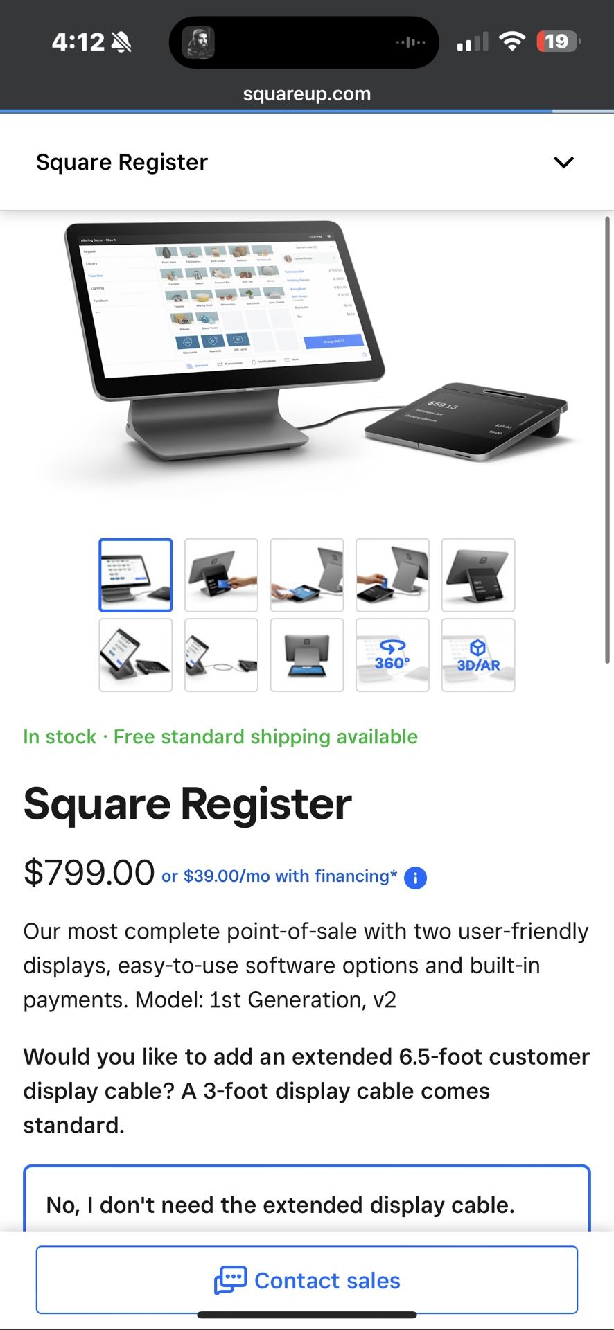 POS SQUARE WITH PRINTER