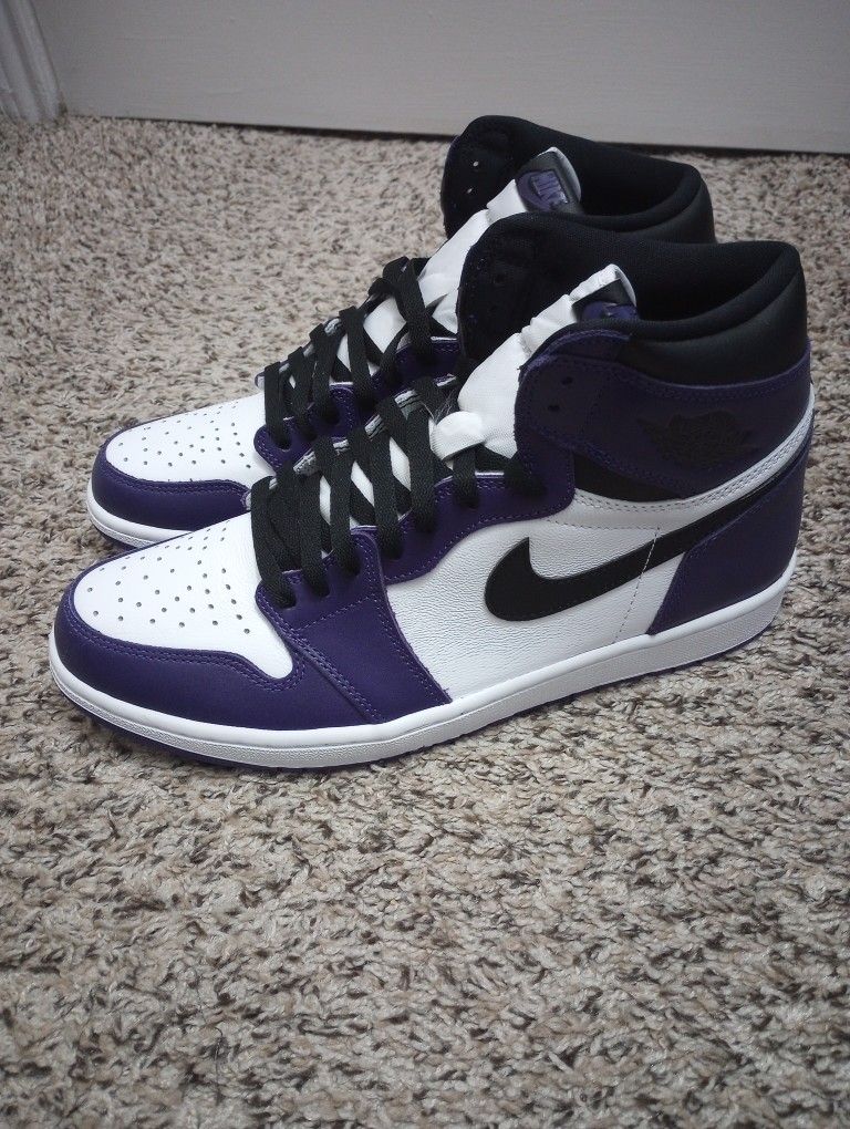 Mens Jordan 1 Court Purple 2.0