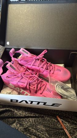 Pink battle cleats