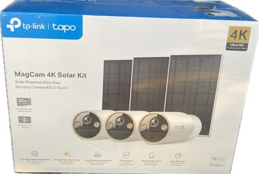 TP Link Tapo Magcam 4K Wireless Solar Security Camera, C460 3 Pack 3 Sd Cards