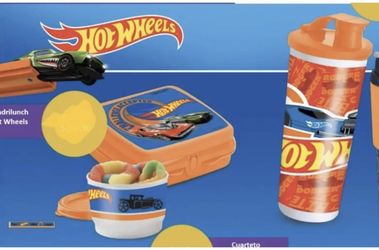New Tupperware 3pc Hot Wheels Set