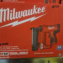 Milwaukee M12 23 GA Pin Nailer Tool Only 
