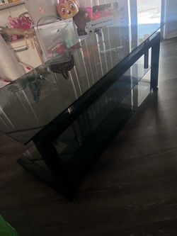 Tempered glass TV / entertainment table
