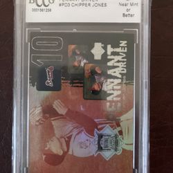 2000 Upper Deck Chipper Jones #PD3 Pennant Driven BCCG 9