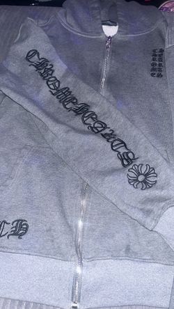 grey chrome zip up
