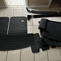All weather mats for Kia Sorrento 2021 through 2025 and roof rails