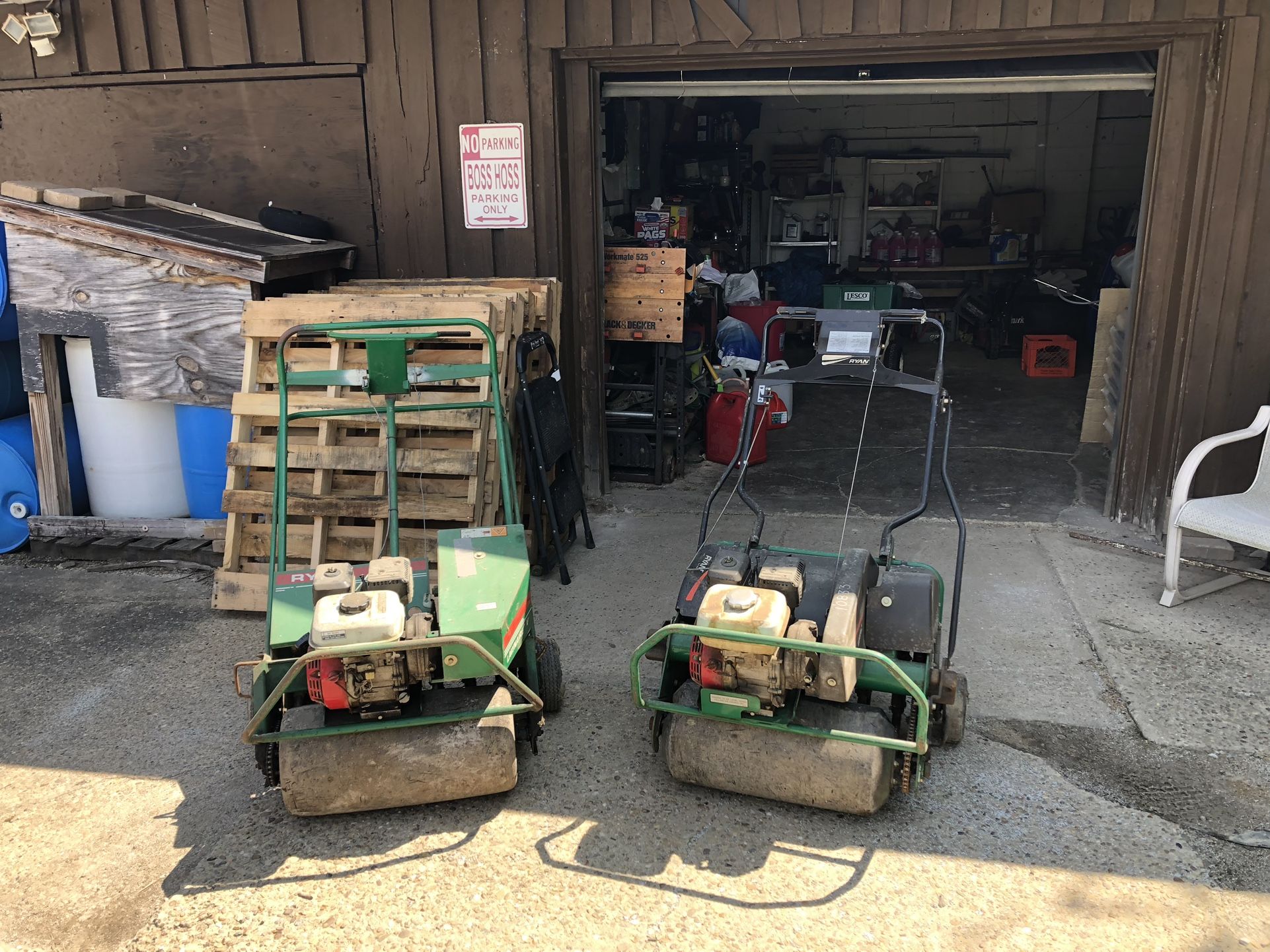 Lot of 2 Commercial Ryan Lawnaire V Lawn Aerators