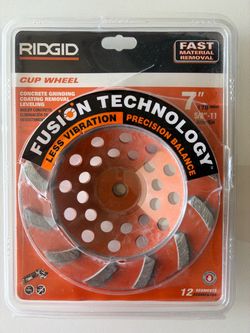 RIDGID 7" Diamond Cup Wheel Concrete Grinding