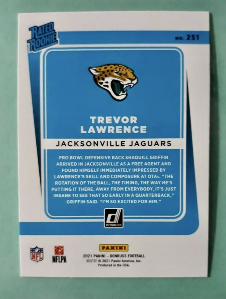 2021 Donruss Trevor Lawrence Rated Rookie