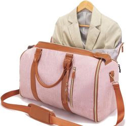 Garment Bag for Travel, Large Polyester Cloth Duffle Bag for Women, Waterproof Garment Bags for Travel with Built-In Shoe Pocket, 3 in 1 Hanging Suitc