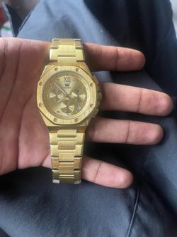 OLEVS Gold-Tone Chronograph Watch