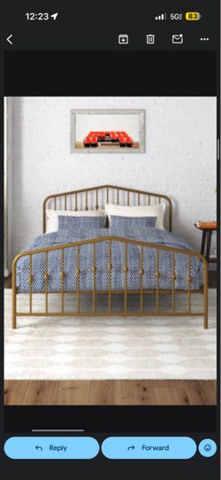 Gold/Brass Metal Bed Frame