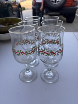 Christmas Glassware Set Of 6