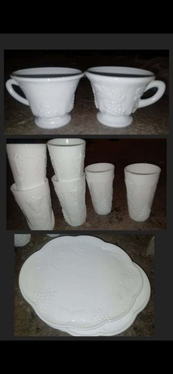 vintage Indiana Glass Colony Harvest milk glass