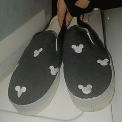 Mickey Mouse Canvas Slip On Shoes