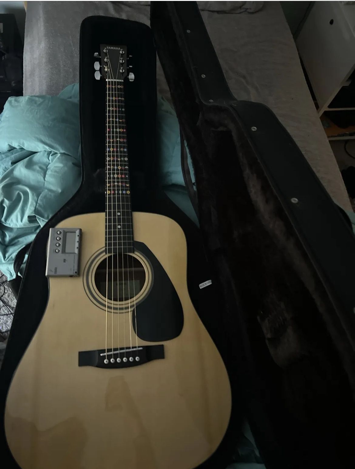 Yamaha Guitar With Tuner And Case