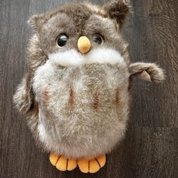 ALFA'S FUZZY TOWN BROWN OWL PLUSH STUFFED ANIMAL 10" SQUEAKS - RARE