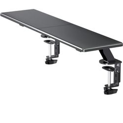 suptek Clamp-on 32 Inch Dual Monitor Desk Mount Riser Shelf Computer Stands for 2 Monitor,Laptop,Printer, Notebook,32.2” x 7.8” x 5.7”