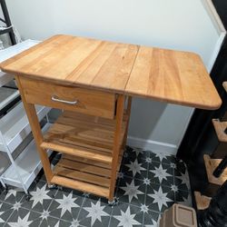 Butcher Block Rolling Cart 