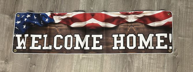 Welcome Home Banner 45 Inches Long X  12 Inches Tall