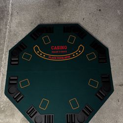 Poker Table Top With Chips