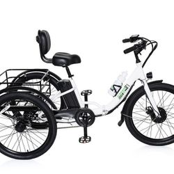 Electric Trike For Adults, Folding 7 -speed