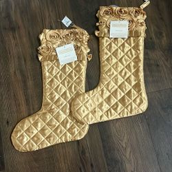 Gold  Christmas stockings (2)