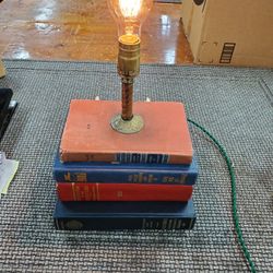 Vintage book lamp or night light