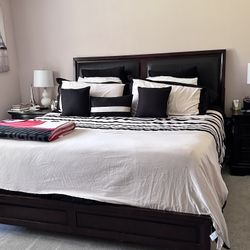 King Size bed Frame, Rails & Mattress Set