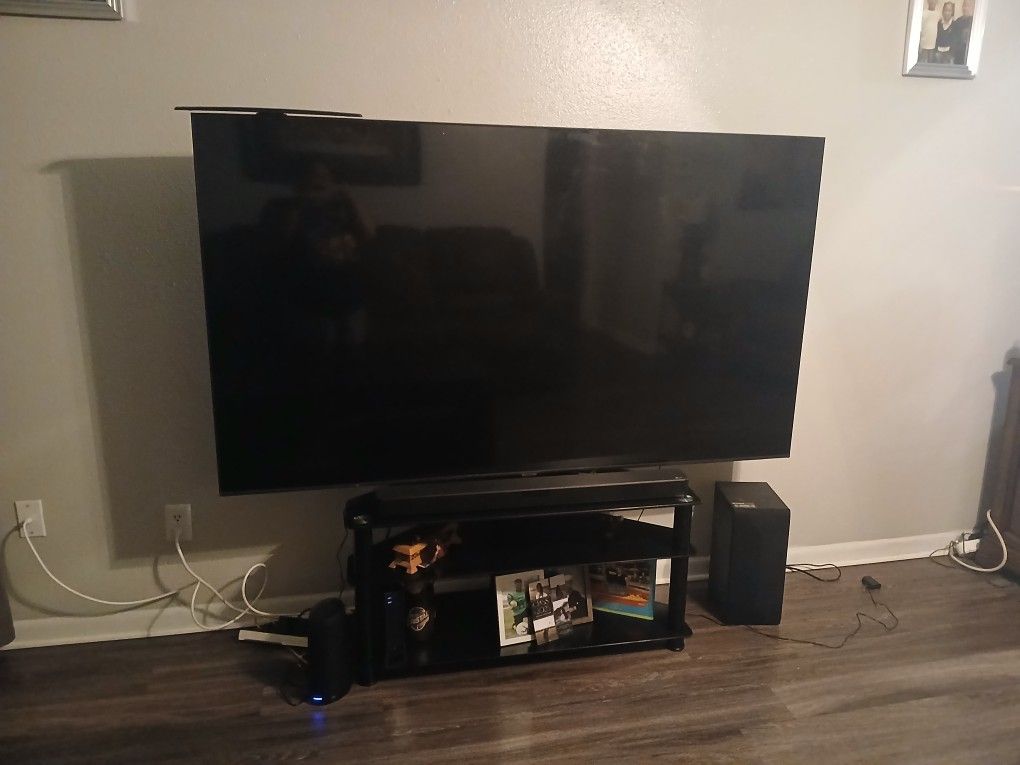 75 In And Black TV Stand