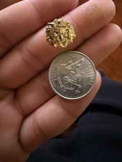 10k nugget earring one only