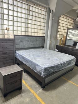 4 piece queen bedroom set bf Mr dr ns