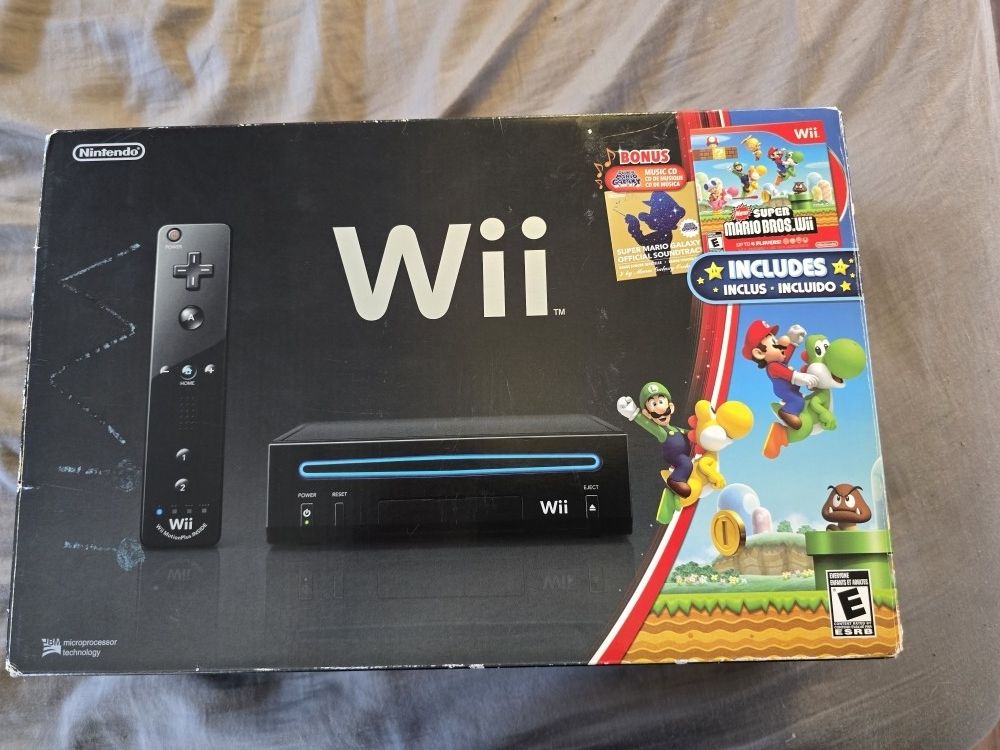 Nintendo Wii Bundle With New Super Mario Bros