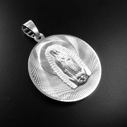 NEW STERLING SILVER RELIGIOUS MEDALLION PENDANT