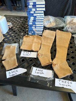 Ankle:Knee: Stocking: Thigh. $5.00 each. Chino, ca