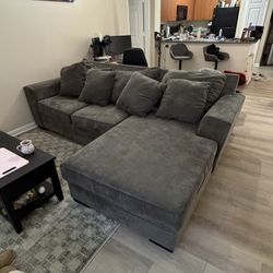 Couch With Lounger Chaise