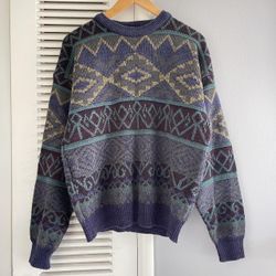 Vintage 80’s 90’s SEARS Abstract Crewneck Knit Sweater
