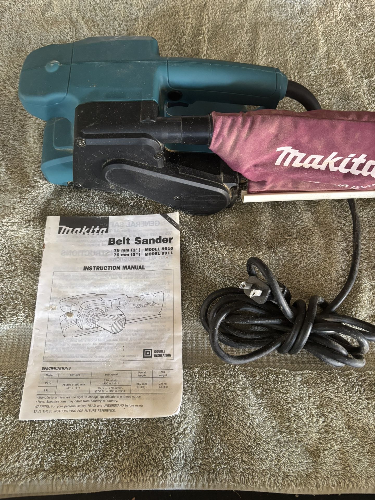 Makita Belt Sander With Dust Collector