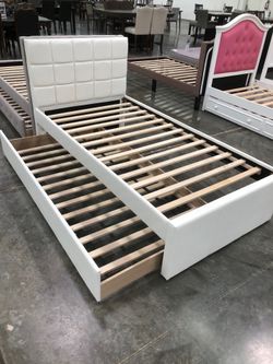 Twin Trundled Bed Frame Solid Wood New in the box