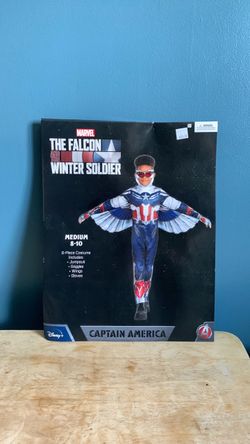 HALLOWEEN MARVEL THE FALCON CAPTAIN AMERICA KIDS SIZE MEDIUM 8-10 COSTUME