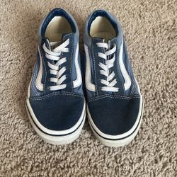 Unisex Kids Vans Off The Wall Sk8 Low top Blue Suede Sneakers Size 2 Kids