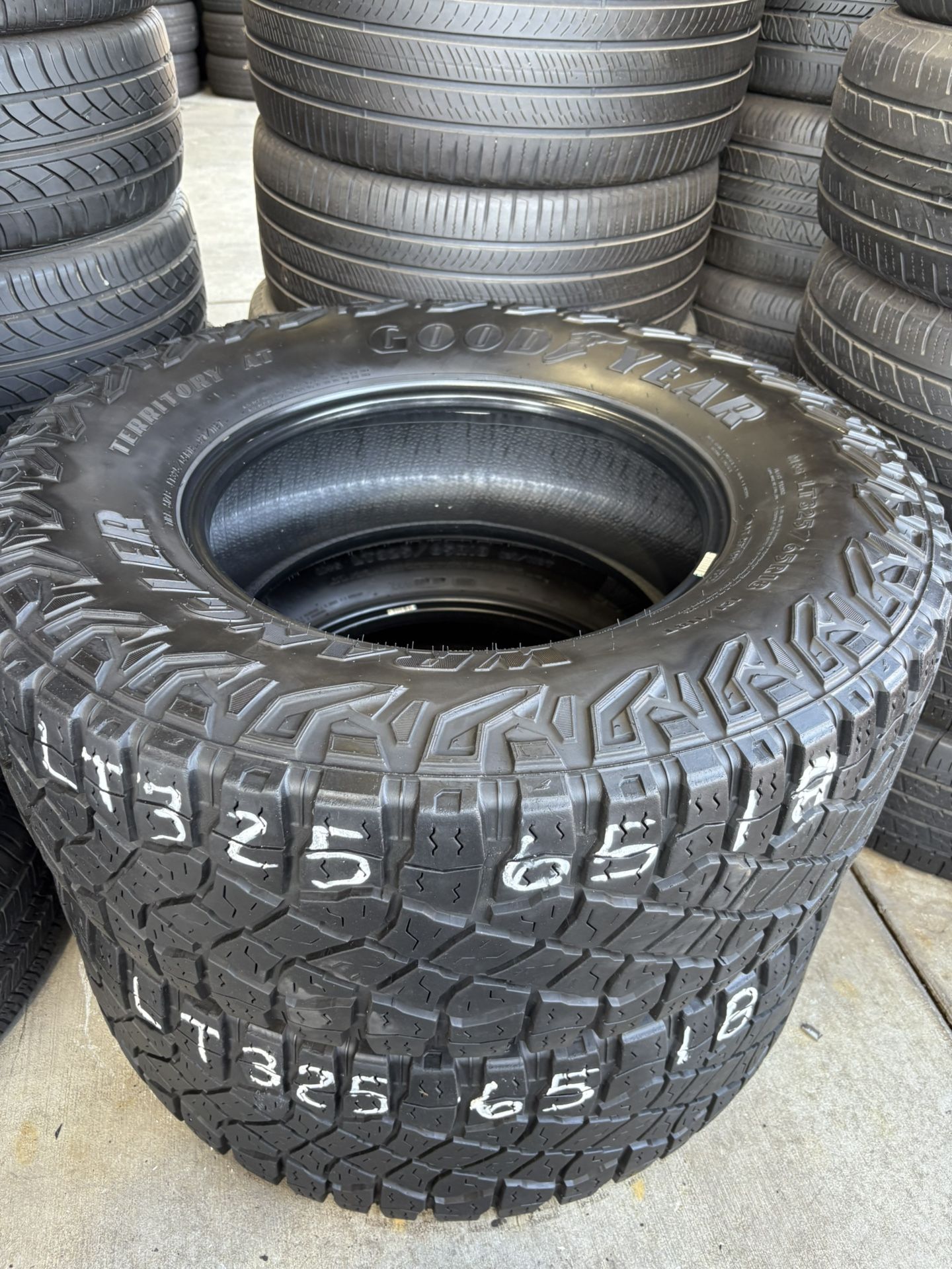 LT325/65r18 Two Goodyear Wrangler Territory Tires