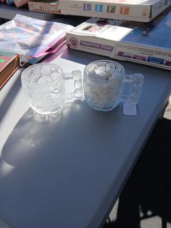 Vintage Flintstones Glass Mugs