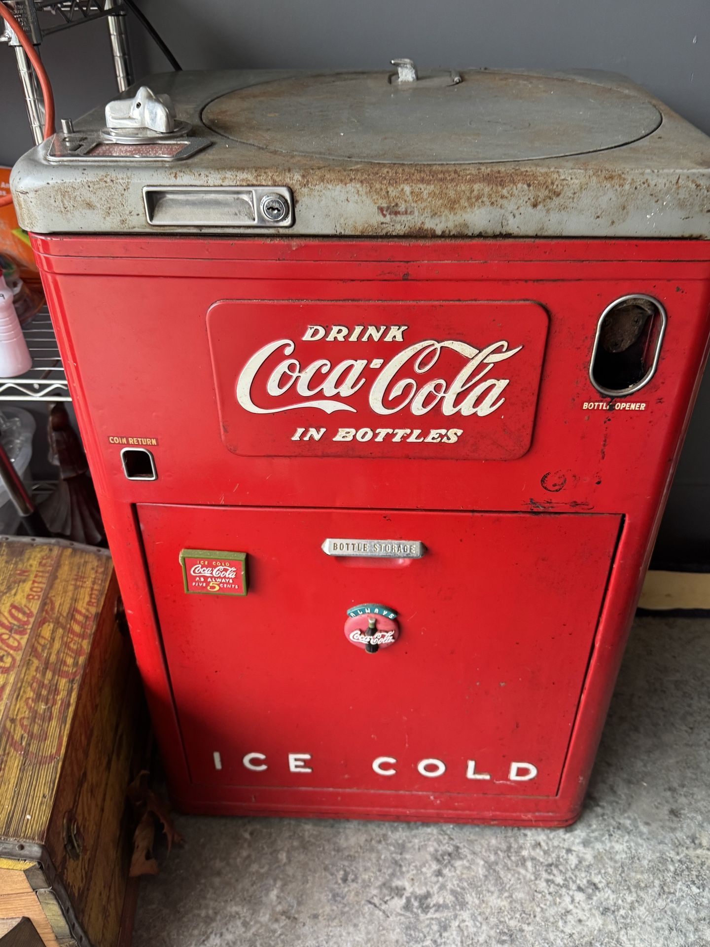 Vintage Coca-Cola Vendo A23B Spin-Top Bottle Vending Machine – Original & Working