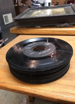 Old 45’s from the 50’s through the 60’s.