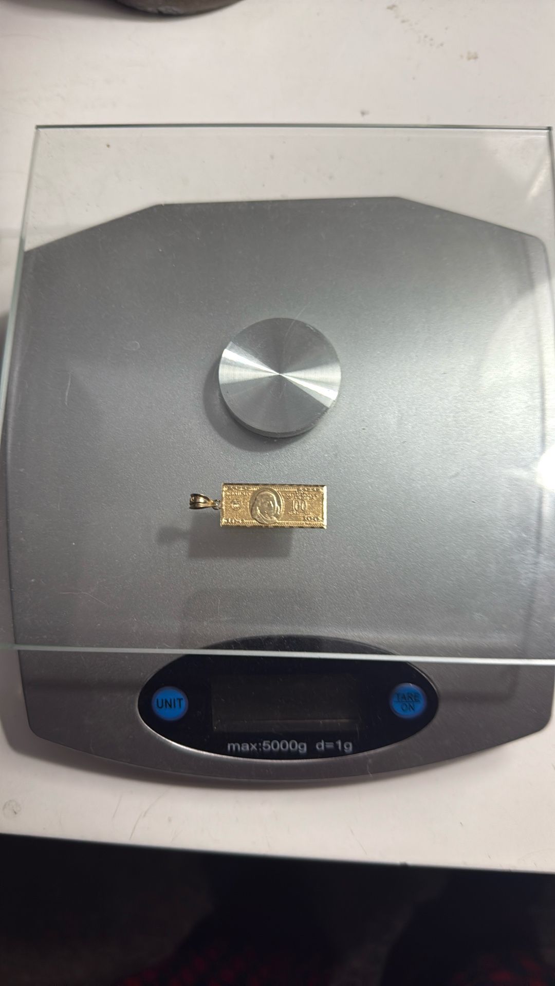 14k $100 Dollar Pendant